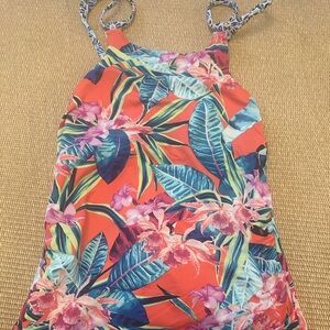 ✔️#8 BNWT TOMMY BAHAMA REVERSABLE ORCHIDGROVE HI NECK TANKINI TOP